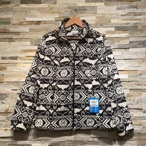 Columbia Women’s M Mount Cannon Printed Fleece Jacket | Black White Aztec NWT
